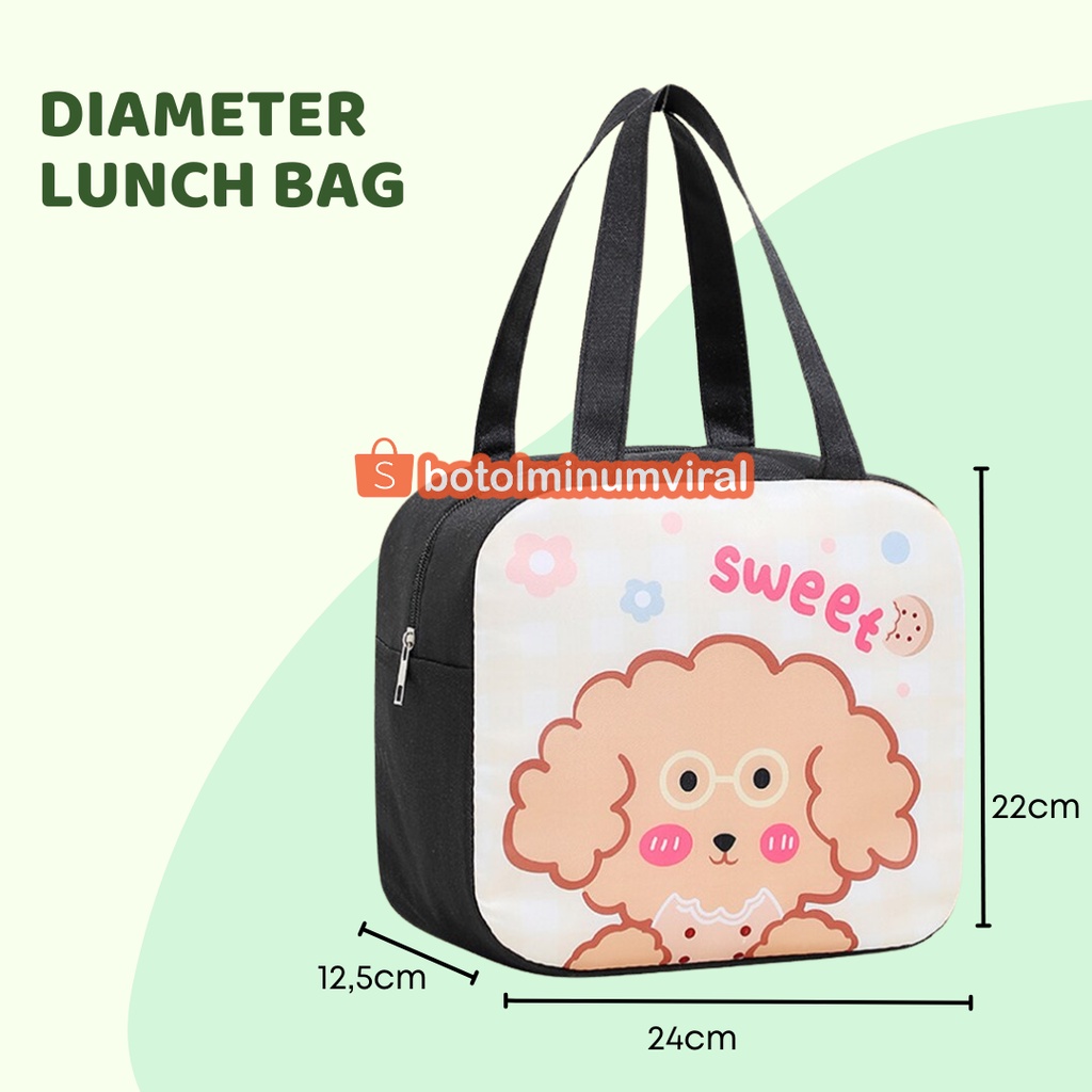 Tas Bekal Makan Anak Karakter Besar Tahan Panas Dingin Lapisan Foil