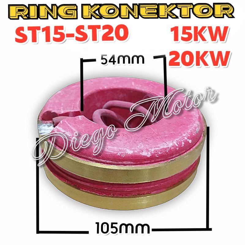 ST15 ST20 Ring Konektor Slip Ring Dinamo Listrik Genset 15KW 20KW 105x54