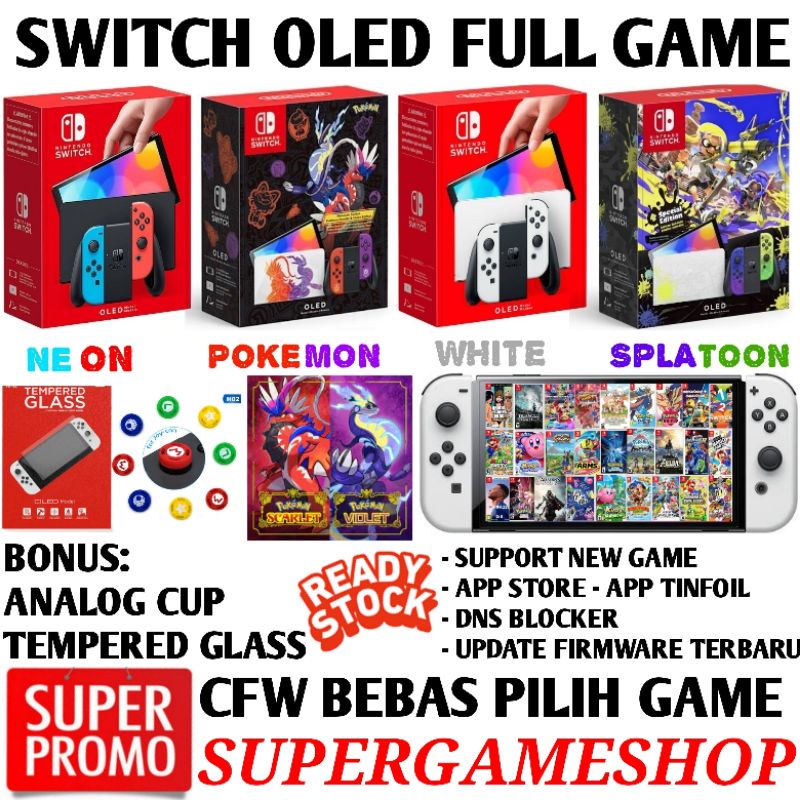 Nintendo Switch OLED CFW 128GB Full Game Bebas Pilih