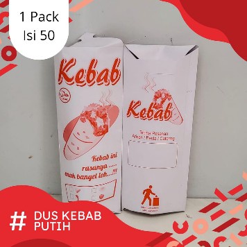 Dus Kebab Kecil PUTIH /kemasan dus kebab kecil isi 50 pcs PUTIH