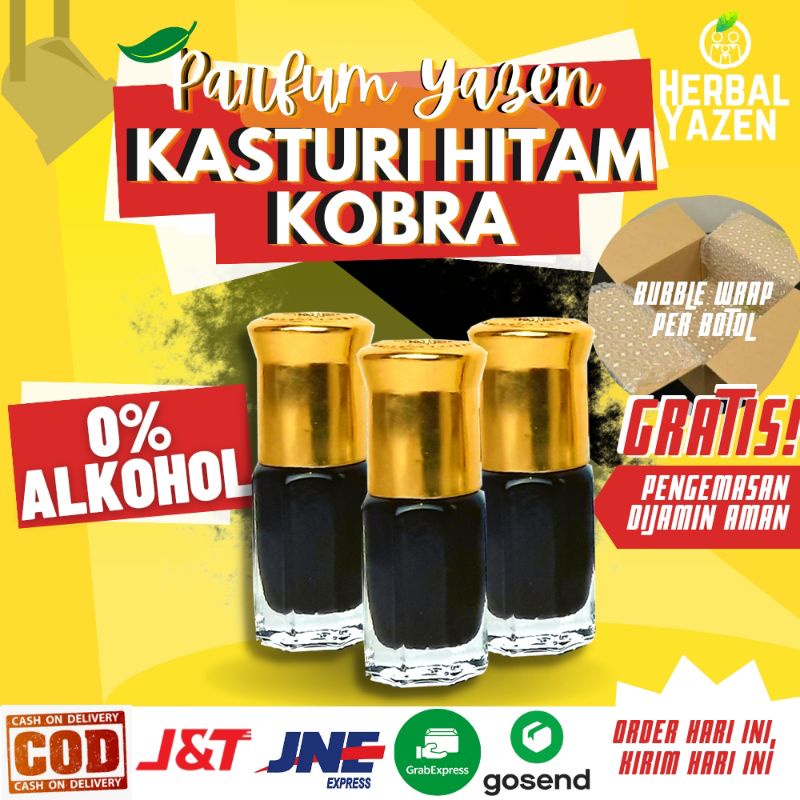Parfum Aroma KASTURI HITAM KOBRA Original Non Alkohol 3ml 6ml 12ml Parfum Original Bibit Parfum Murn