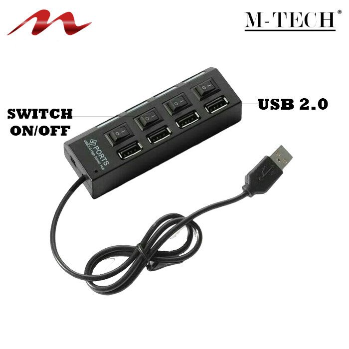 USB HUB 2.0 4 Port Switch ON OFF