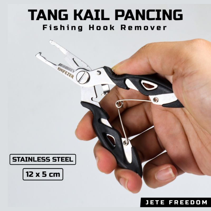 KNIFEZER Tang Potong Kail Pancing Split 12cm Alat Cabut Mencabut Kail Dari Ikan Tang Gunting Stainle