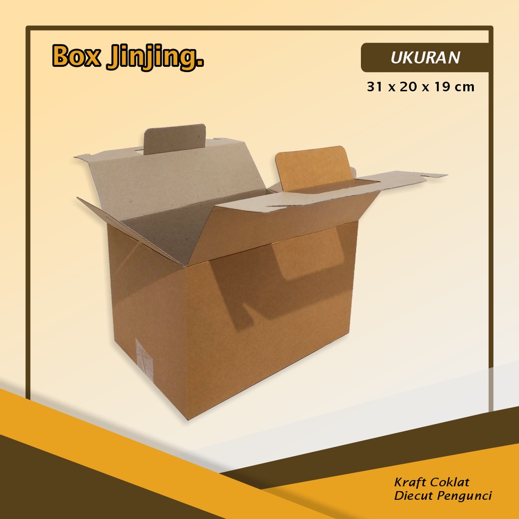 Kardus Box Jinjing - Ukuran 31 x 20 x 19 cm - Box Jinjing Hampers