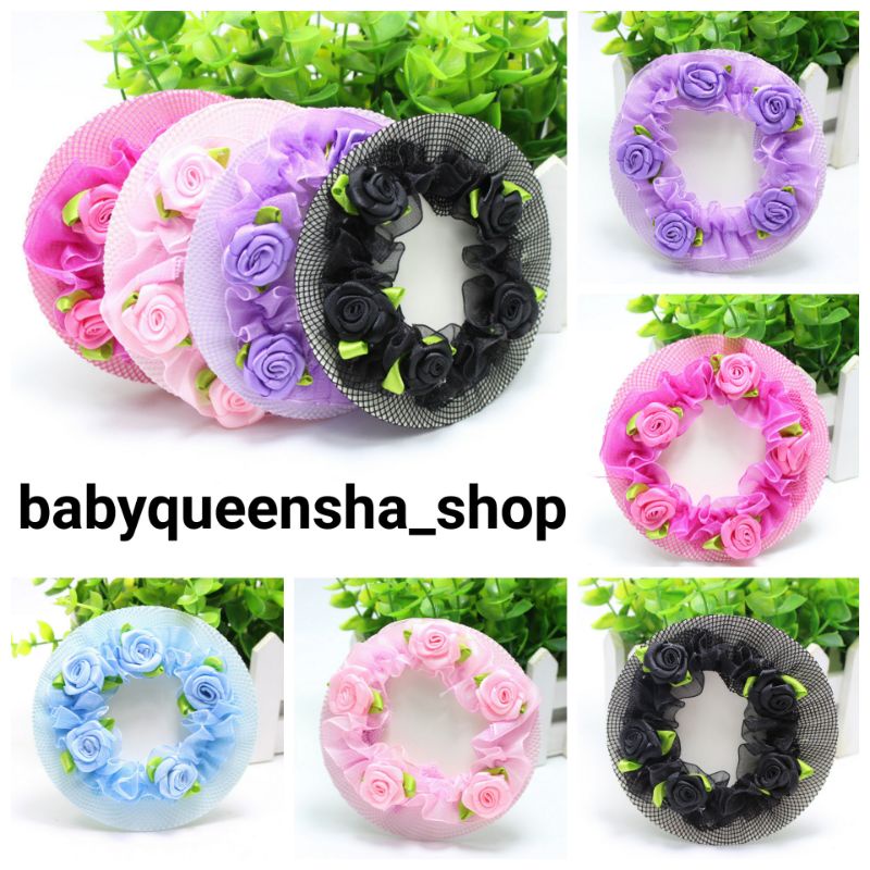 hairnet bunga/hairnett/cepol ballet rambut/jaring rambut/cepol anak/cepol ballet/cepol rambut anak b