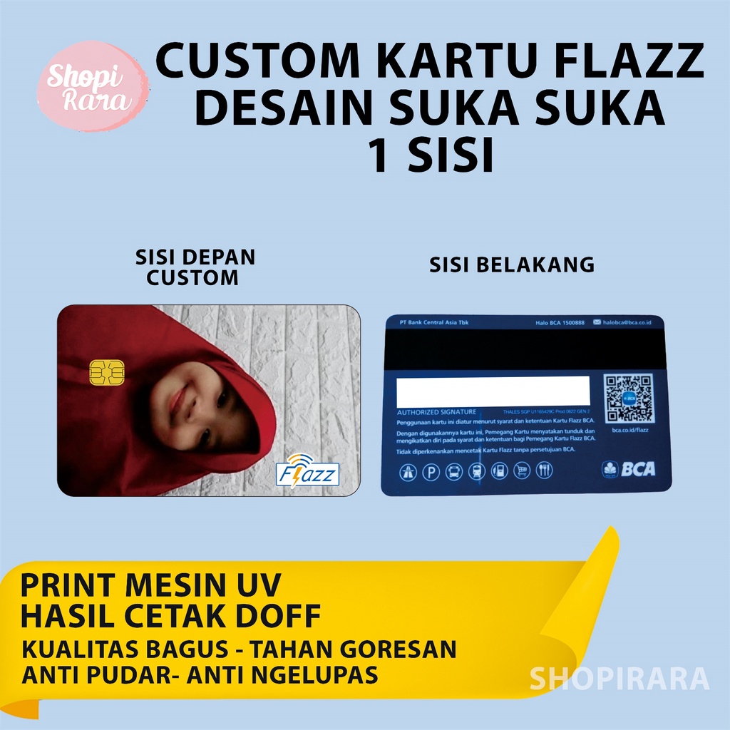 

CUSTOM KARTU FLAZZ GEN 2 BCA 1 SISI