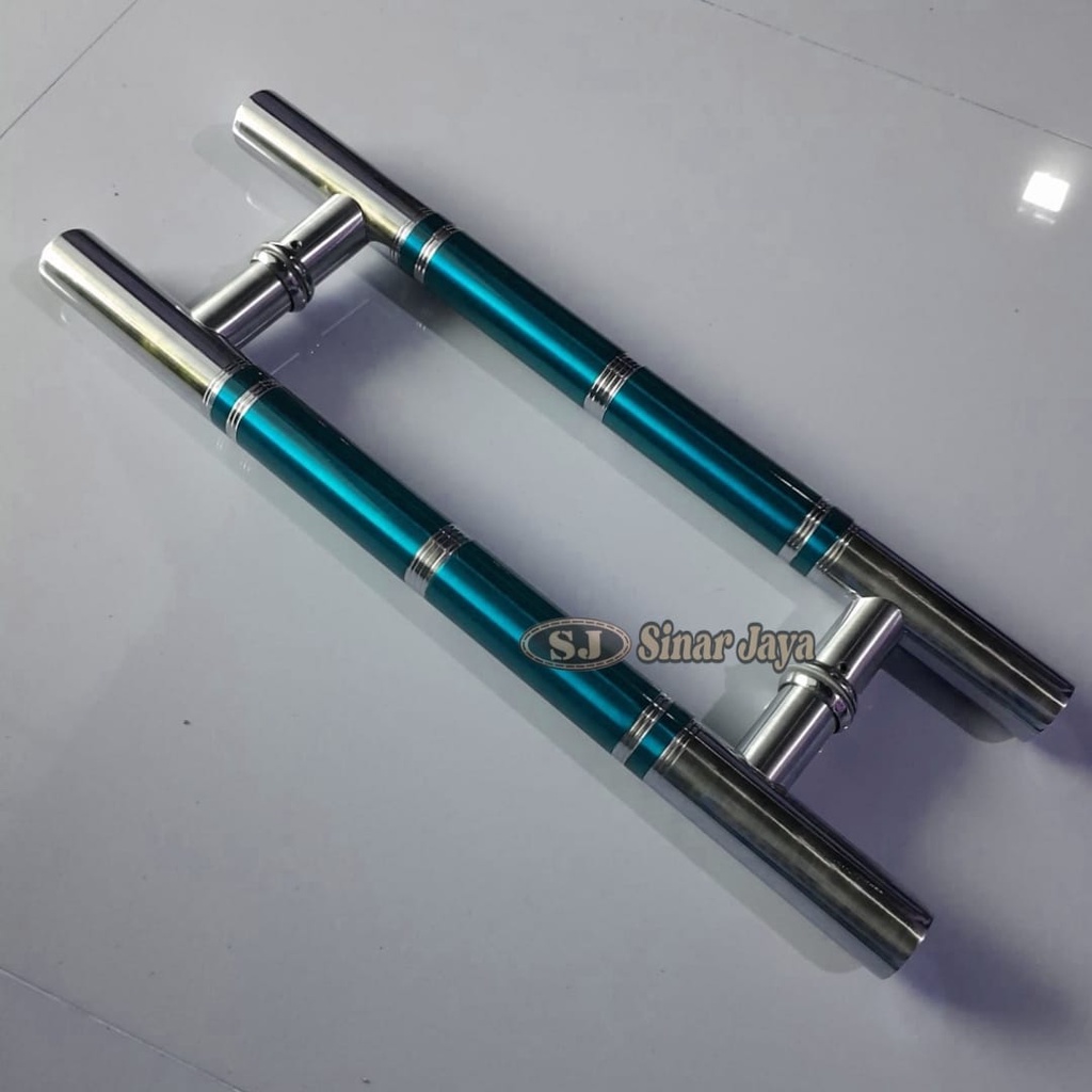 handle pintu baut tembus model bulat minimalis panjang 60cm / 45cm gagang tarikan pintu stainless murah mewah