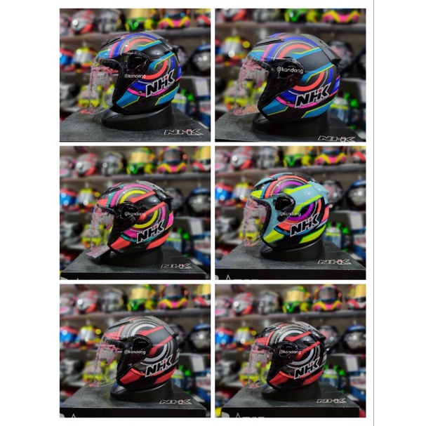 NHK R6 XION VARIASI WARNA HELM OPEN VISOR CLEAR