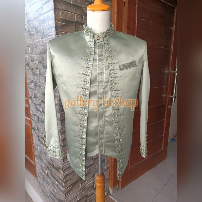 Basofi pengantin /beskap muslim / baju pengantin murah
