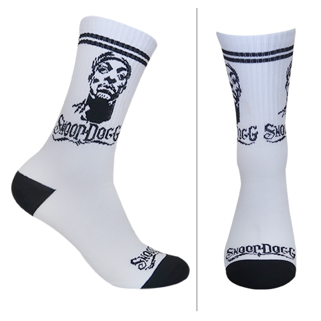 Kaos Kaki Motif Snoop Dogg Putih ( B35 )