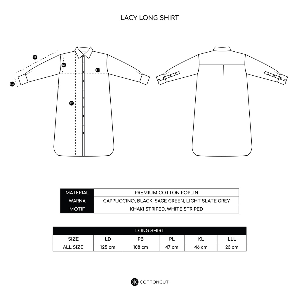 Cottoncut Lacy Long Shirt - Tunik wanita