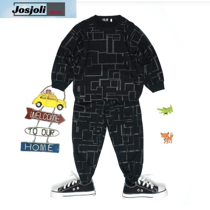 JOSJOLI_STORE/Stelan Kids Verset/Satu Stel Atasan dan Bawahan Anak Laki-Laki/3-8 Tahun