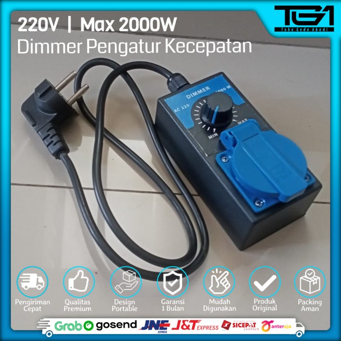 Pengatur Kecepatan Mesin Bor Grinda Gerinda Dinamo Blower Dimmer