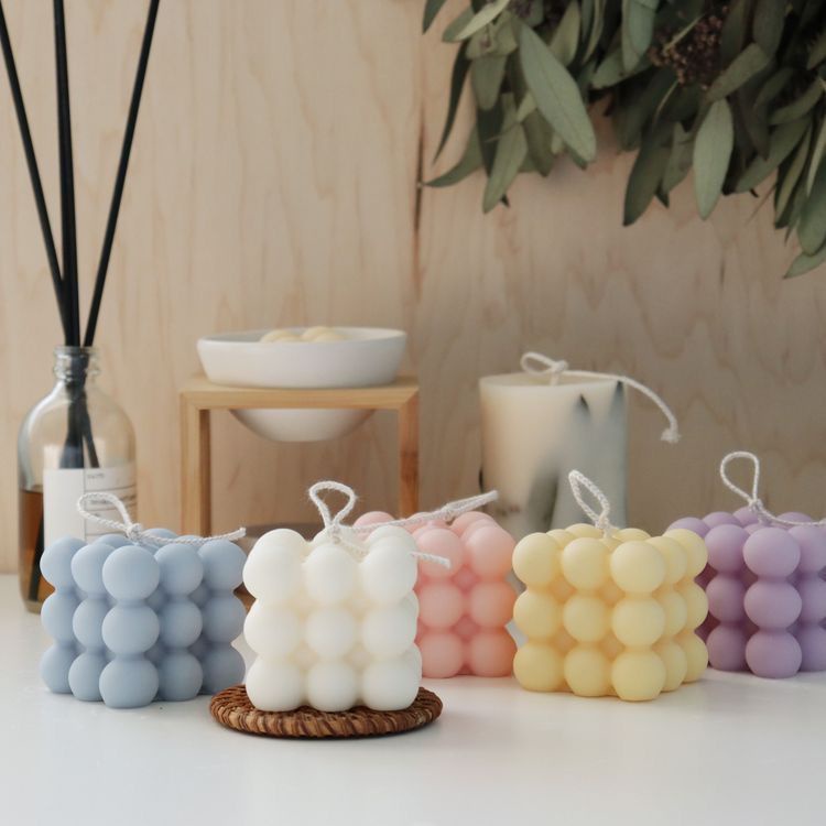 Candle Bubble / Lilin Aromaterapi / Aesthetic Scented Candle / Soy wax Candle / Beeswax / Properti Foto