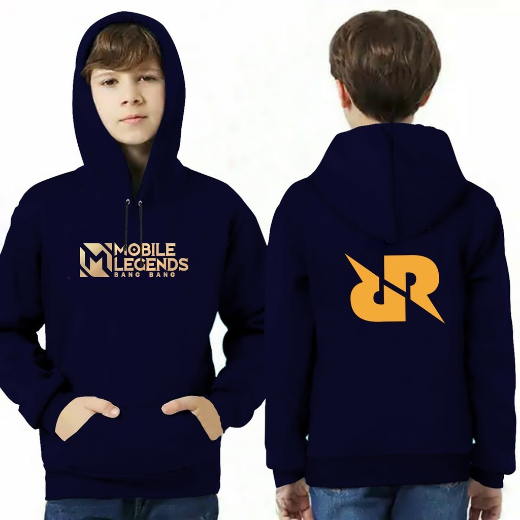 Jumper Hoodie Anak  MOBILE LEGEND RRQ II Jaket Hoodie Anak Viral Bahan Fleece Sz M - XL ( Laki Laki &amp; Peremepuan )