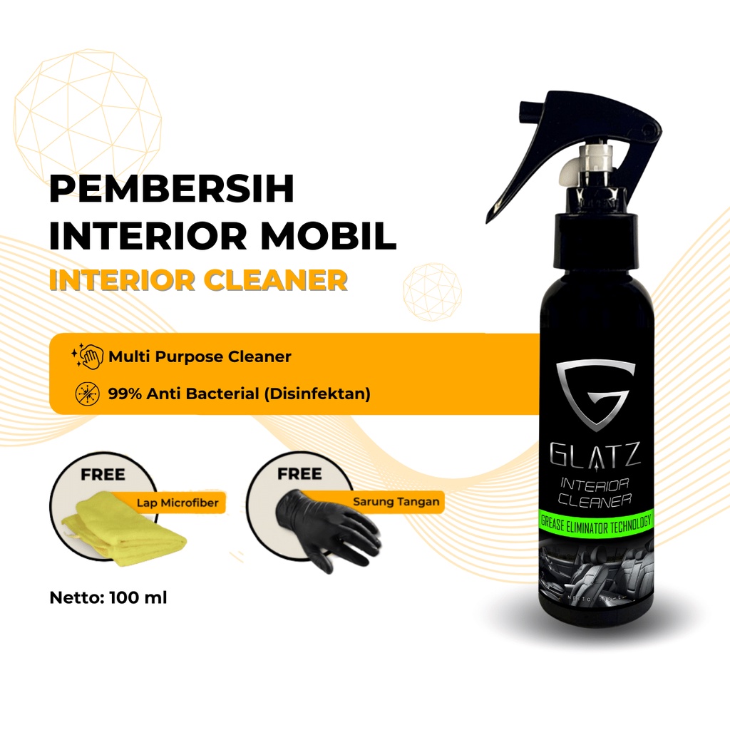 Interior Cleaner Mobil Foam Pembersih Dasboard Mobil Jok Kulit Fabric Plafon GLATZ Multi Purpose