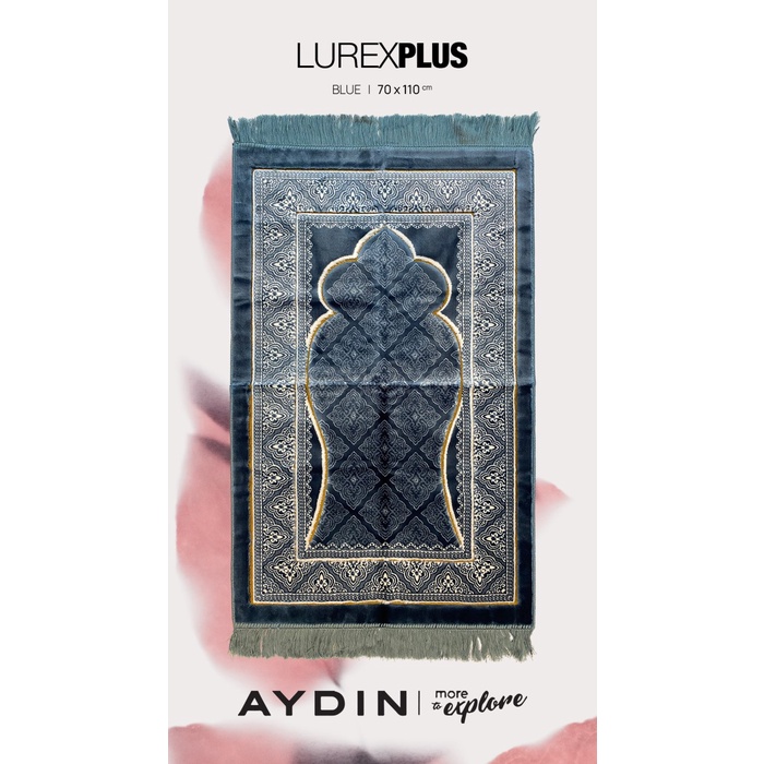Sajadah Sajadah Turki Lembut Tebal Aydin Lurex Ultra Plus 70x110 Slim - Slim Blue(J1S2) ORIGINAL PRE