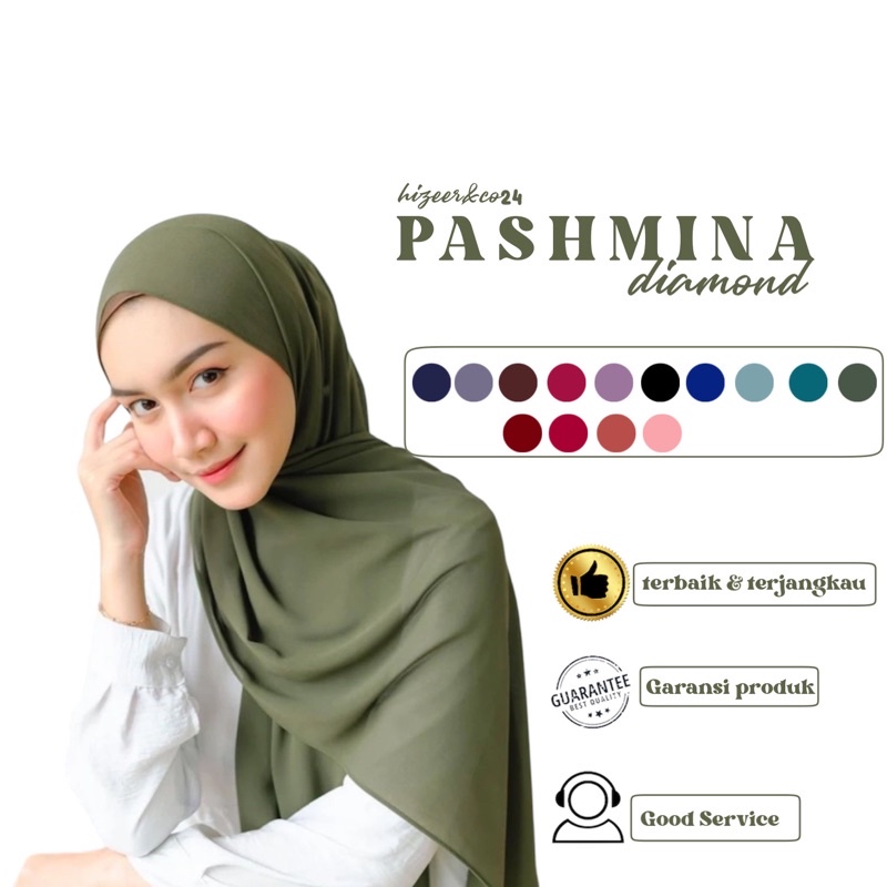 HIJAB PASHMINA SABYAN DIAMOND ITALIANO POLOS PREMIUM