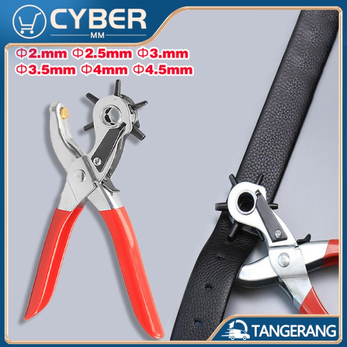 

Kol 6 Ukuran Alat Pembolong Pelubang Sabuk Kulit/Tang Pembolong Gesper