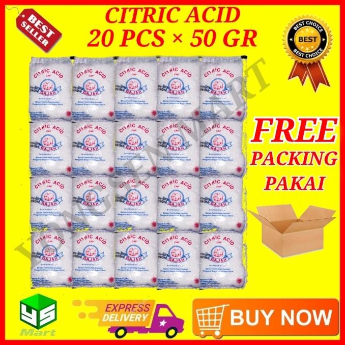 

pembersih pakaian / citric acid cap gajah sachet 20 pcs - asam citrun