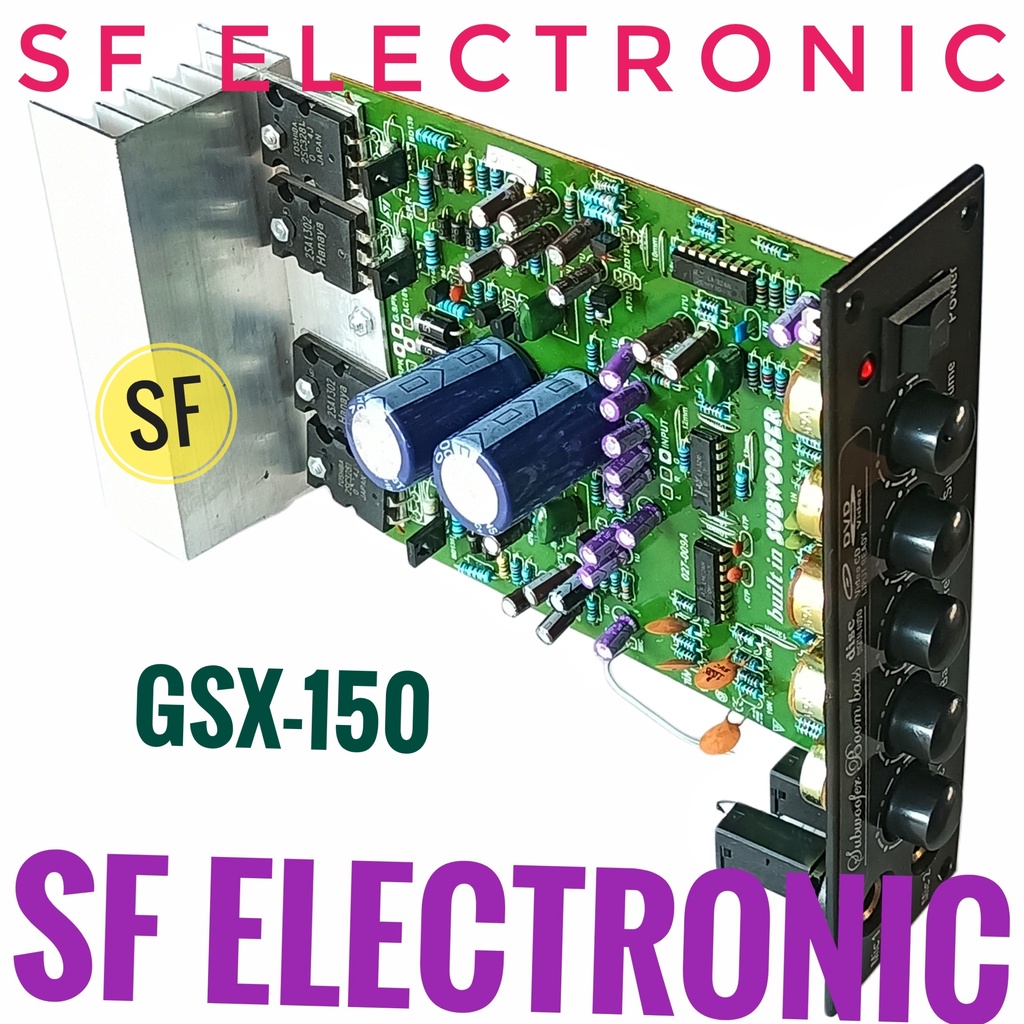Kit Power Amplifier Speaker Aktif 300Watt Stereo+Subwoofer GSX-150