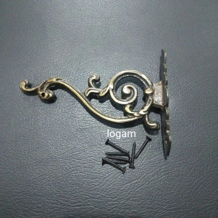 Rak Siku Rak Dinding Gantungan Pot Gantungan Baju Rak Buku Kunci 01 - Antik