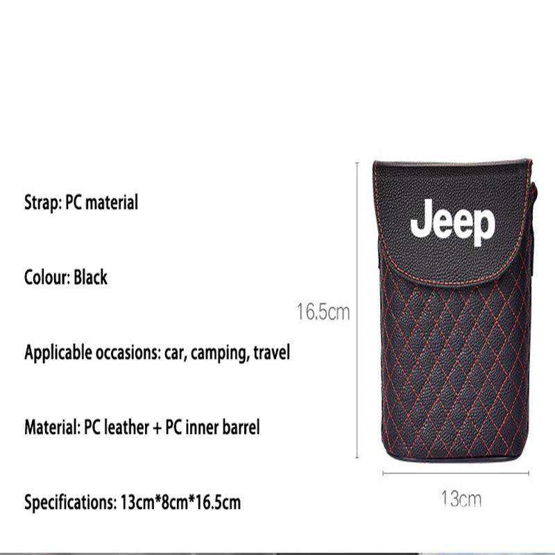 Cocok Untuk Tempat Sampah Gantung Mobil Jeep Storage Bin Leather Square Waste Bin Interior Fitting