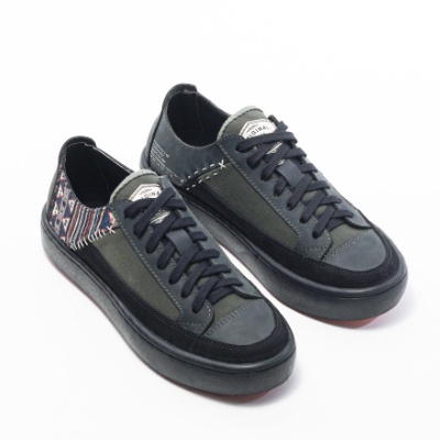 Sepatu Sneaker Kulit Pria - Exodos57 - Genaios - Ethnic Green