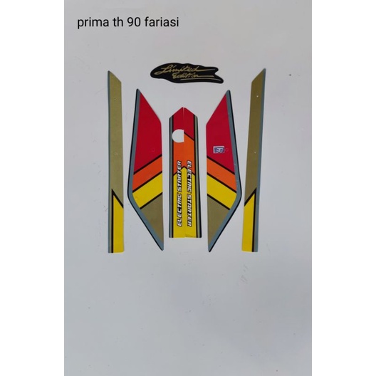 STRIPING ORI STICKER LIST BODY HONDA ASTREA PRIMA Th 1990) Gold