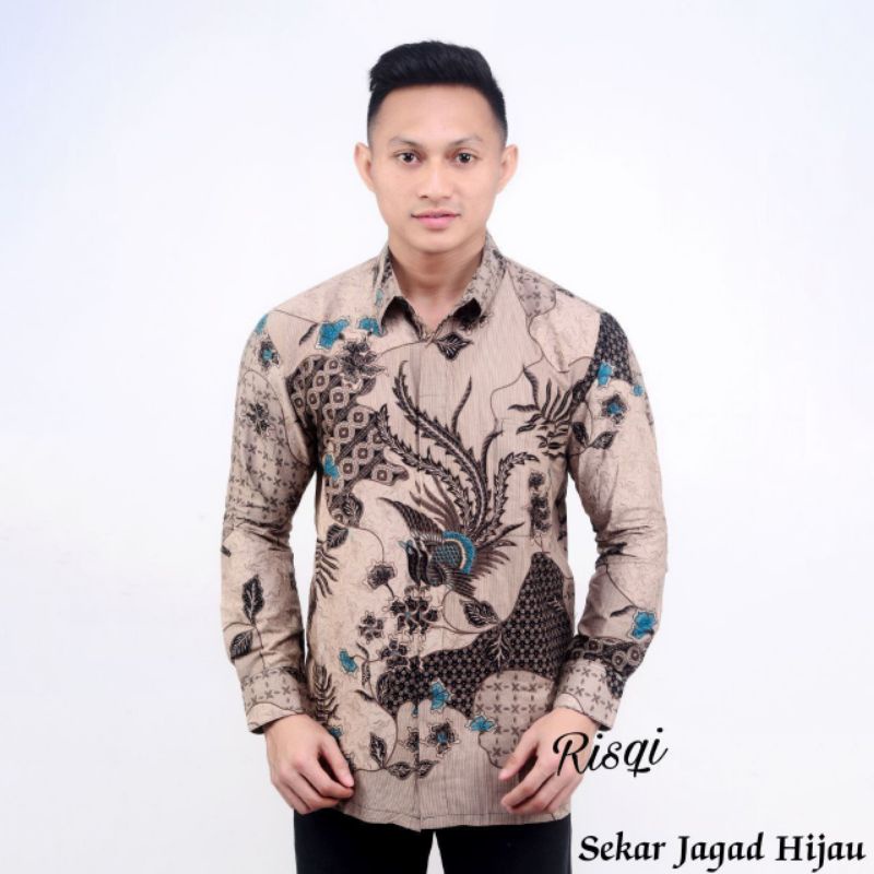 KEMEJA PRIA l MOTIF WIDODARI HIJAU