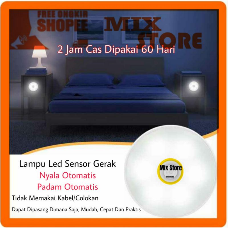 Lampu LED Lemari Sensor Gerak Lampu Tidur LED Sensor Gerak Lampu LED Serbaguna Sensor Gelap Dan Sens