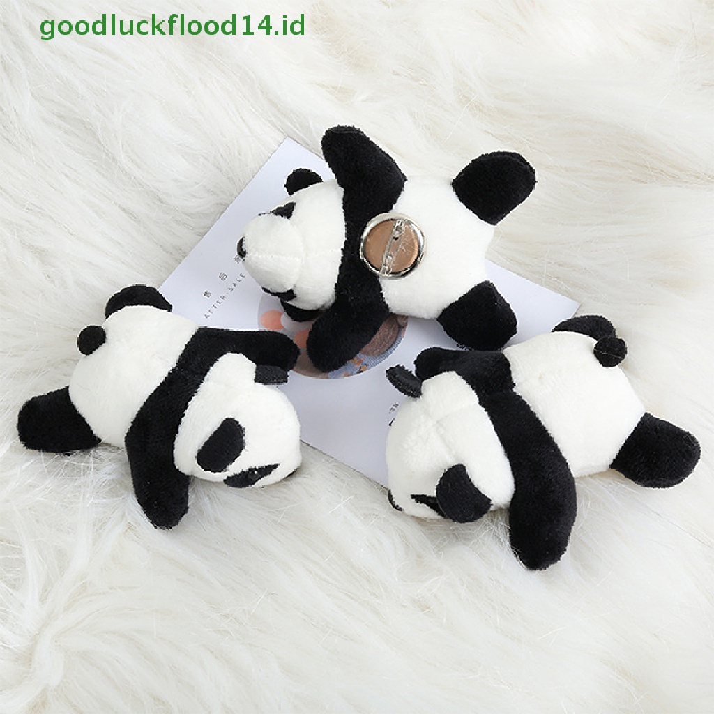 [GOOGFOUR] Panda Bros Boneka Beruang Hewan Kartun Pin Berbulu Mewah Lucu Bros Pin [TOP]