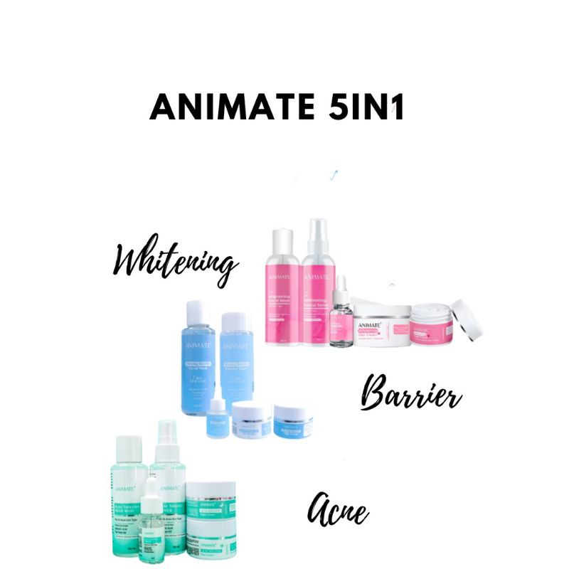 Paket Whitening Animate Instant 5In1