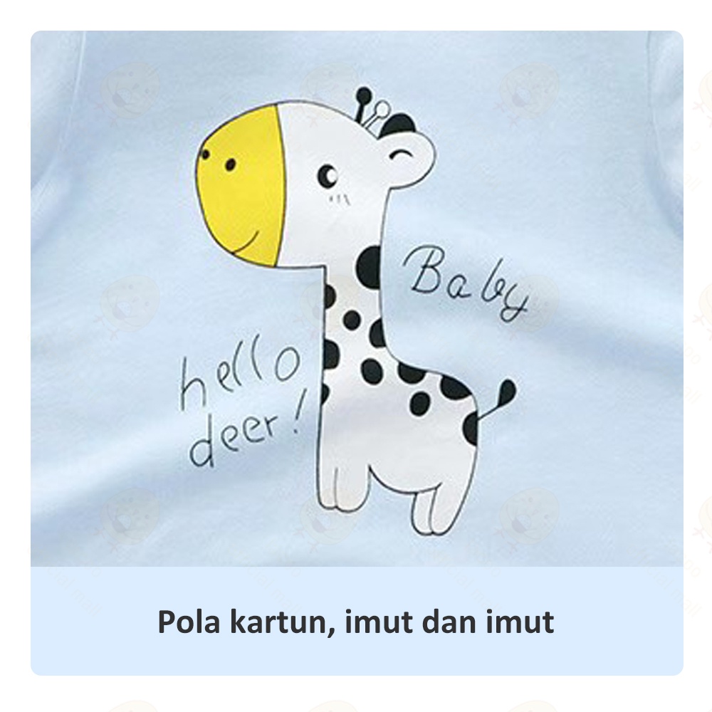 Lacoo Jumper bayi laki laki perempuan Baby playsuit button romper baju bayi karakter 0-1thn