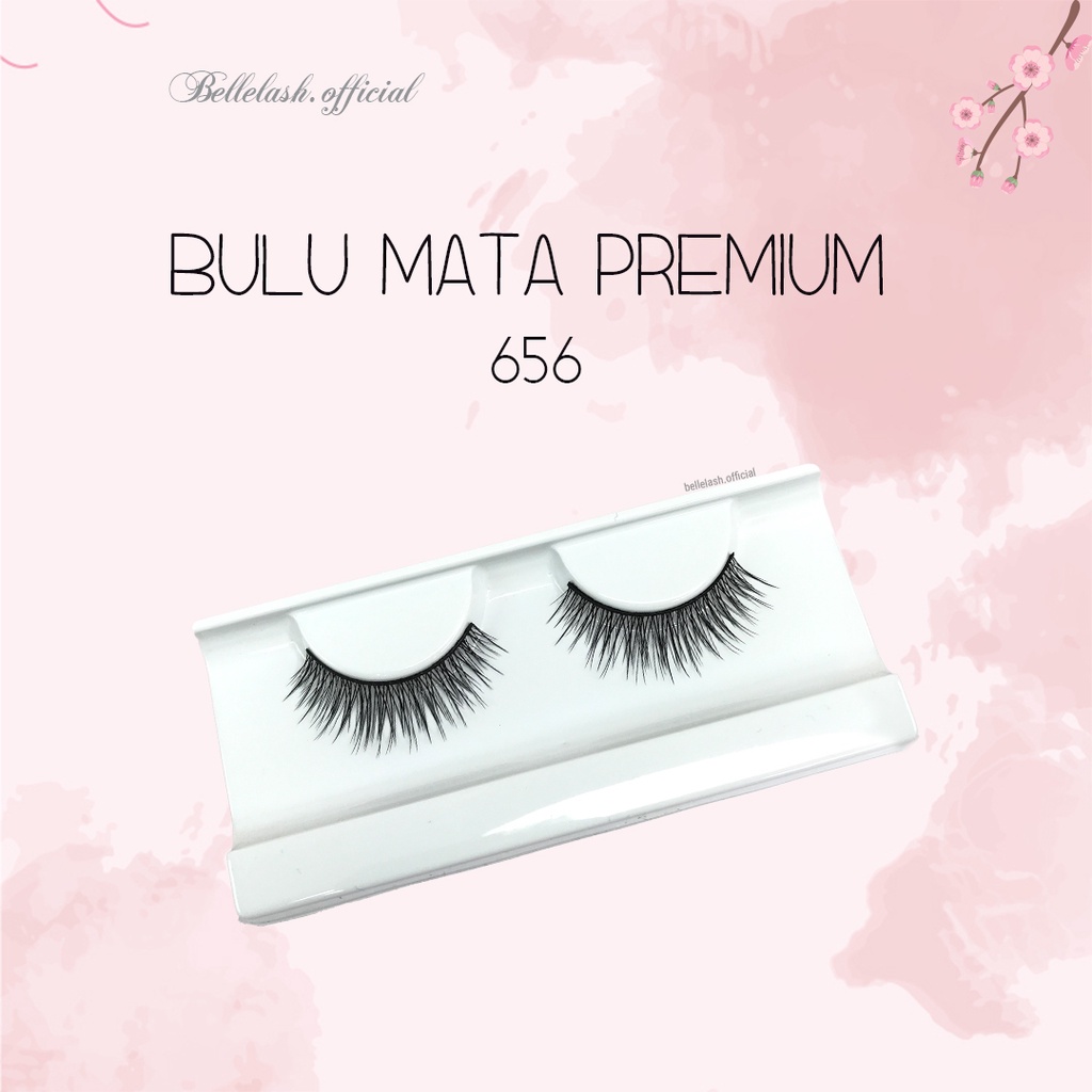 656 Bulu Mata Palsu Handmade Natural False Eyelash Eye Lashes Belle Eyelashes Premium