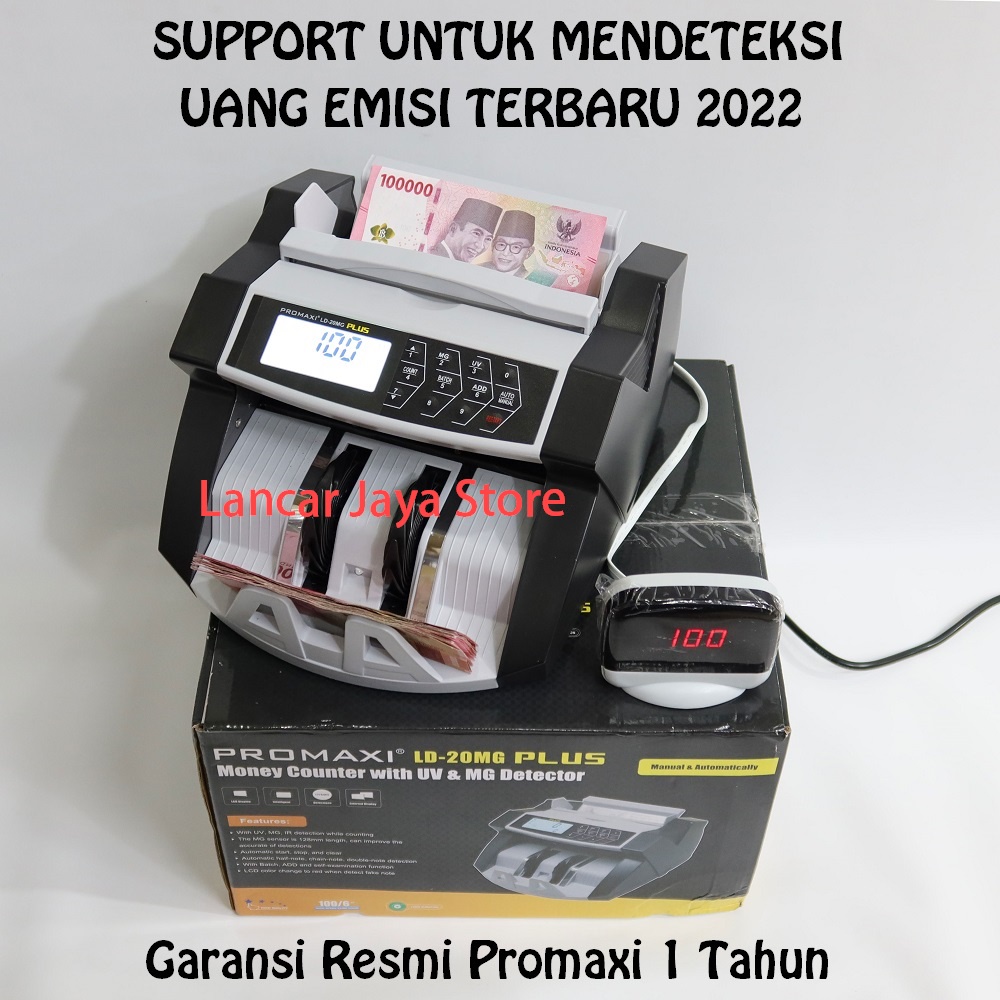 Mesin Hitung Uang Promaxi LD 20MG Money Counter Promaxi LD20MG Plus