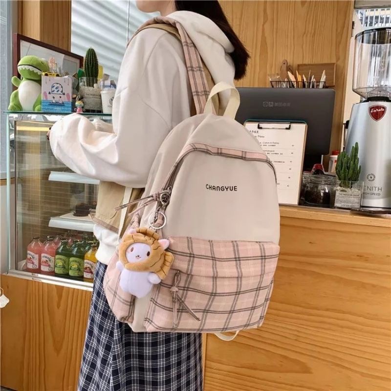 SPESIAL PROMO 7.7 - Backpack Multifungsi - Tas Ransel Wanita Back to School Korean Backpack Perempuan Sekolah Stylish - 24C