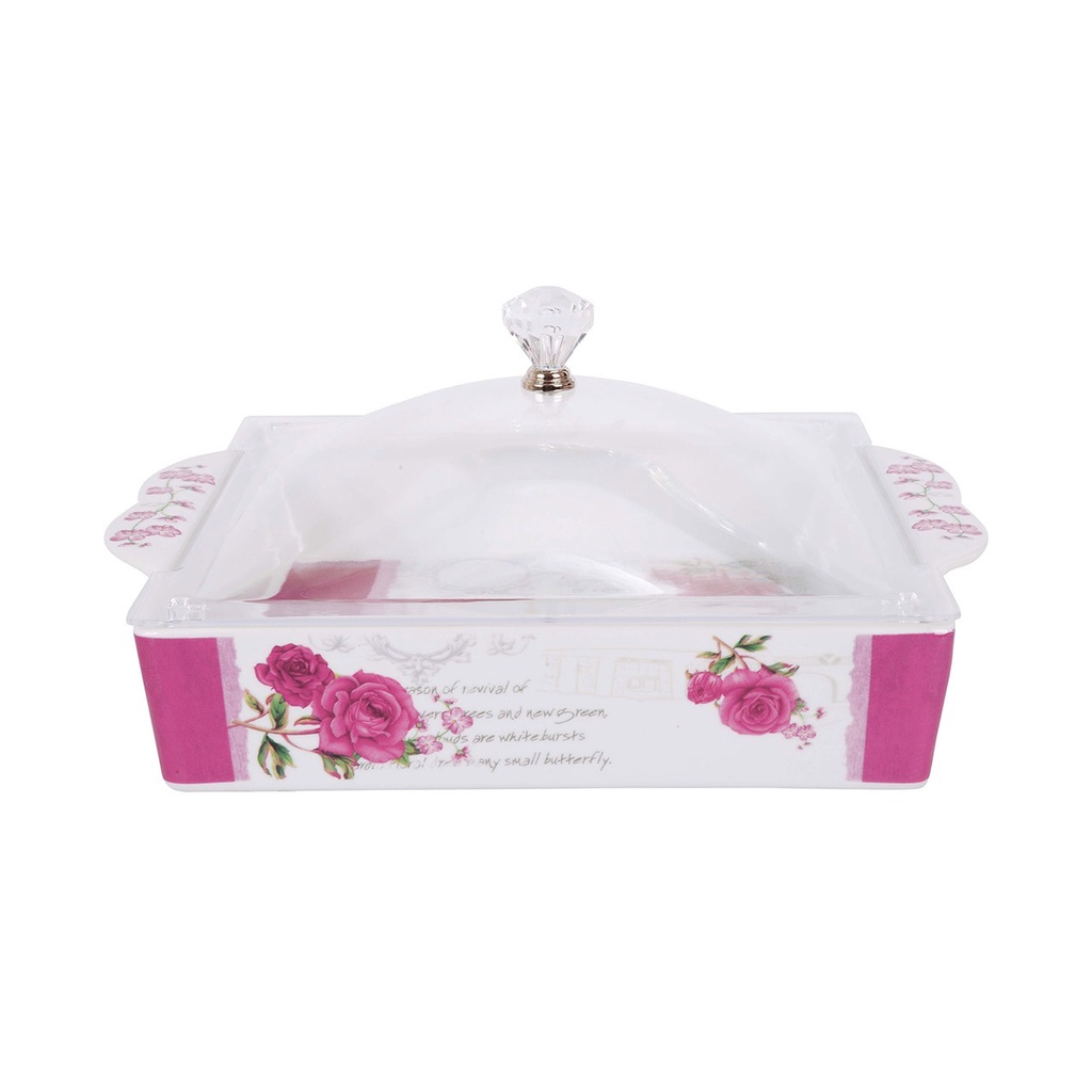 Tempat Kue persegi VICENZA Pc137 ETERNITY wadah alat saji baik sebagai tempat roti, tempat sayur, te