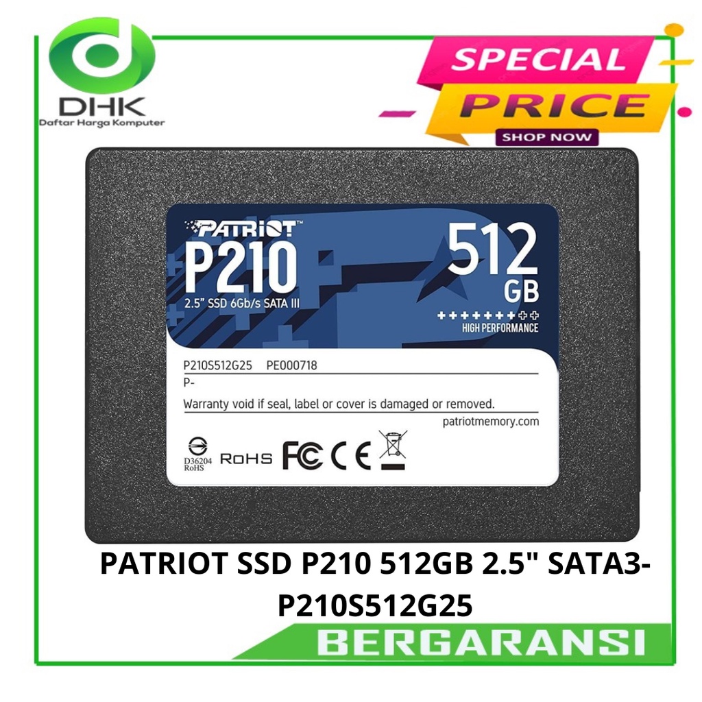 Patriot P210 2.5&quot; 512GB SATA III 7mm Internal SSD - P210S512G25 - SSD