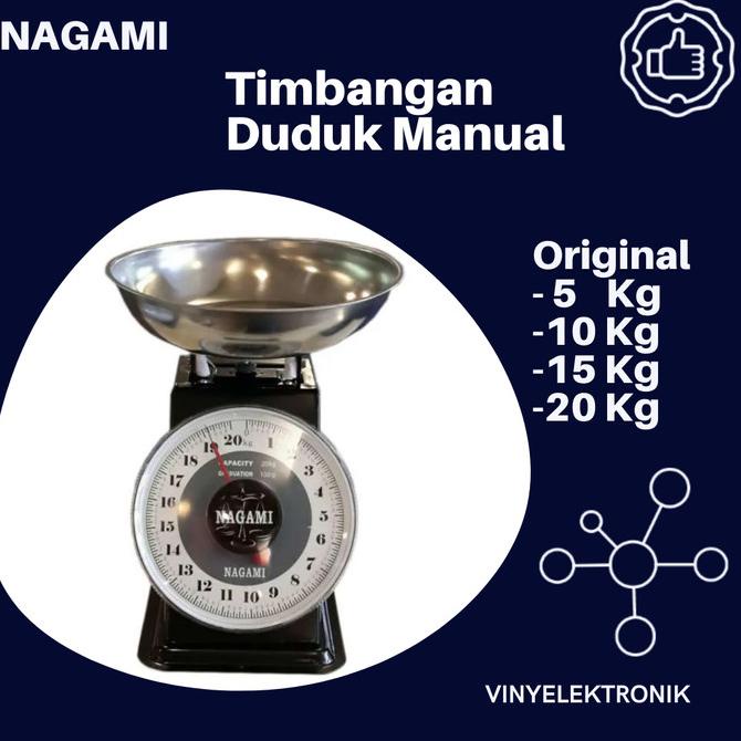 Timbangan Duduk Jarum Nagami 5kg, 10kg, 15kg, 20kg Original Bergaransi