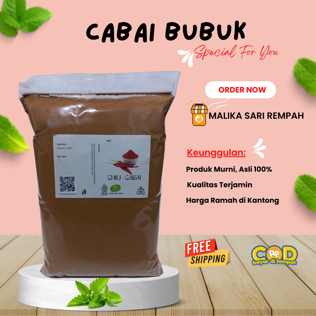 

Cabai Bubuk [ 1 Kg]-MSR | Capsicum sp powder [1 kg]