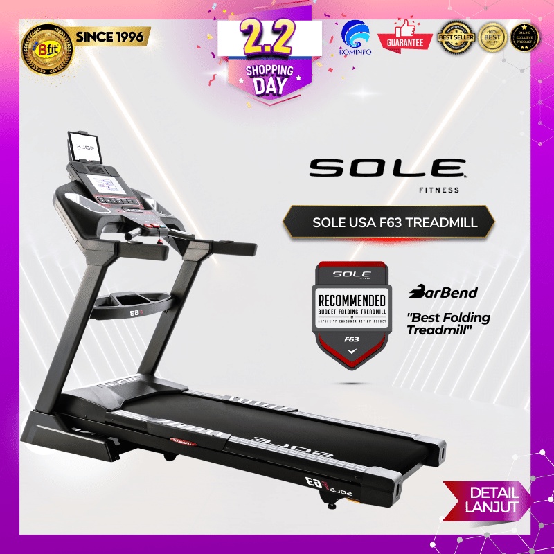 Jual SOLE USA F63 Treadmill Alat Fitness Treadmill Listrik Premium