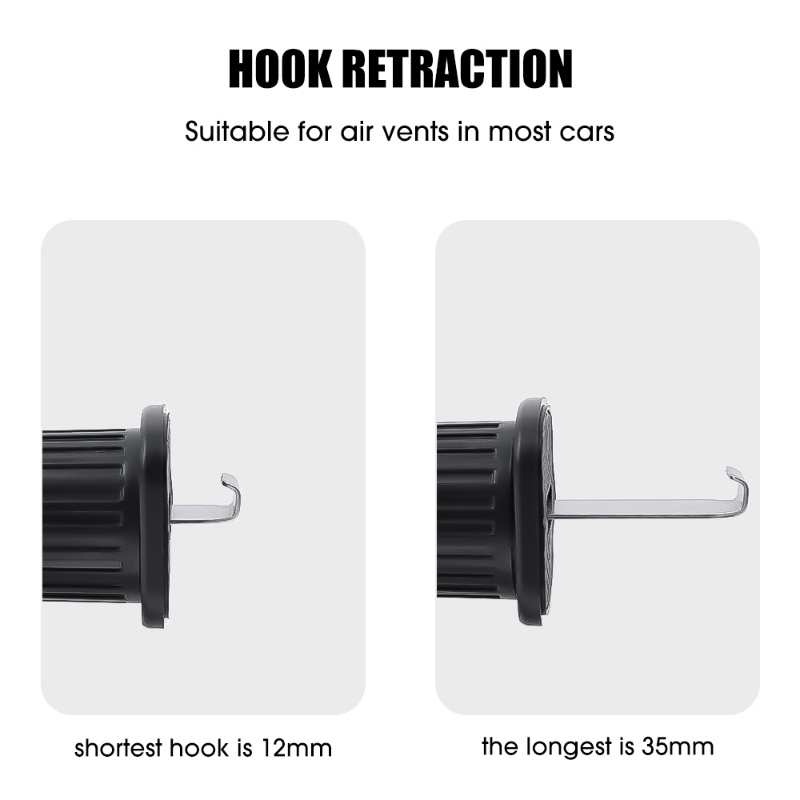 Universal Car Air Vent Clip Mount Rotasi 360derajat 17mm Kepala Bola Base Gravity Car Handphone Holder Aksesoris Car Air Outlet Hook bracket GPS (Bukan bracket)