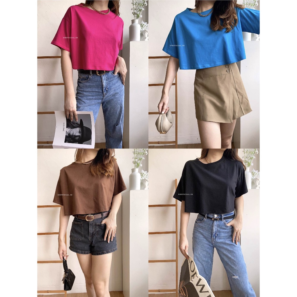Vero Basic Crop Top/ Oversized Crop Tee