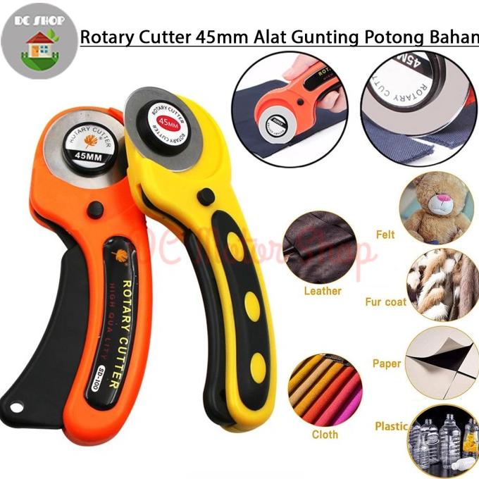

Rotary Cutter 45mm / Alat Gunting Potong Bahan Kain / Refill Cutter dc-motor90 Buru Order