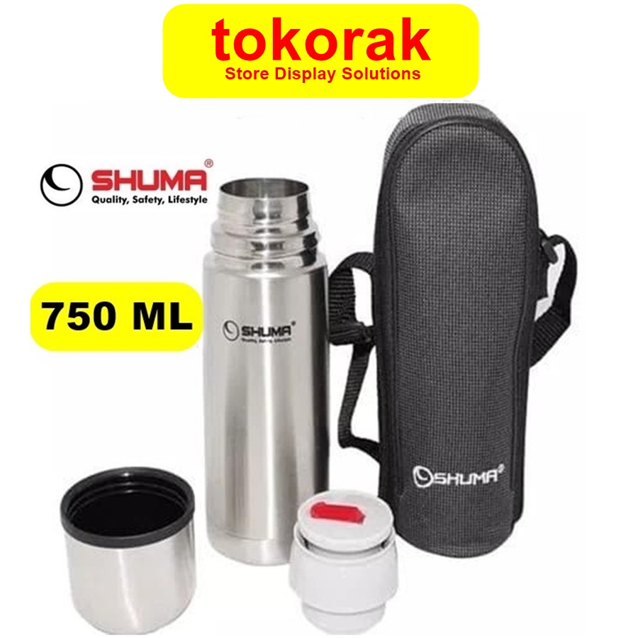 VACUUM BOTTLE SHUMA - TERMOS AIR PANAS 750 ML STAINLESS - BOTOL MINUM