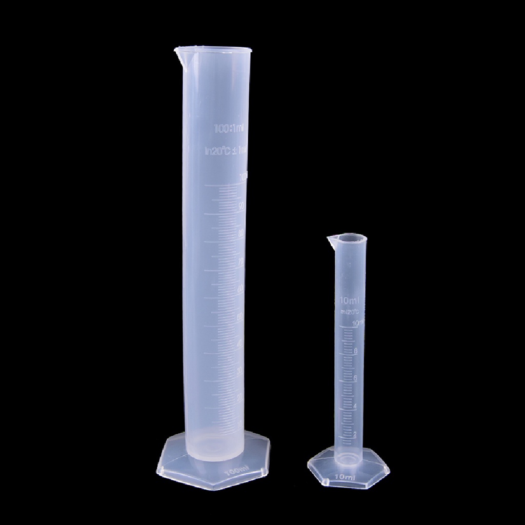 [Keladilan] 10/25 /50 /100/250ML Silinder Ukur Plastik Test Laboratorium Graduated Tube [ID]