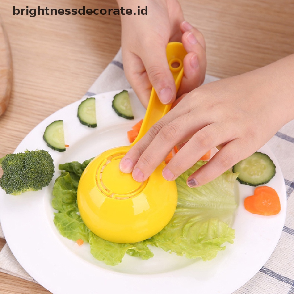 [Birth] Bahan Food Grade Portable Cetakan Sendok Nasi Kuning Setengah Lingkaran Rice Ball Mold Rice Ball Spoon Round Sushi Spoon Mold [ID]