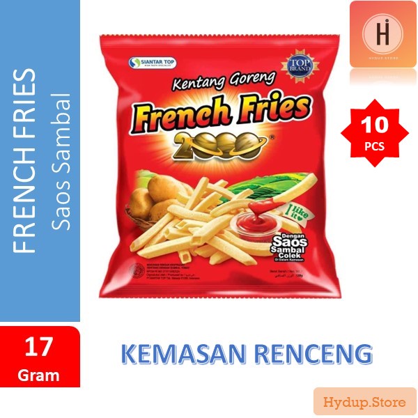 

French Fries Snack Kentang Goreng Renceng isi 10 Kemasan 17 Gram