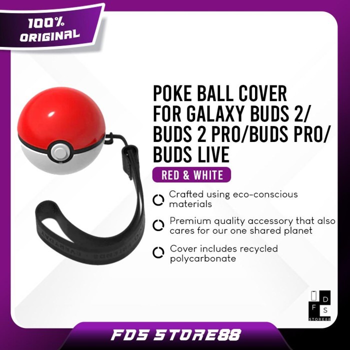 Perawatan Poke Ball Cover For Galaxy Buds 2 Buds 2 Pro Buds Pro Buds Live Ori